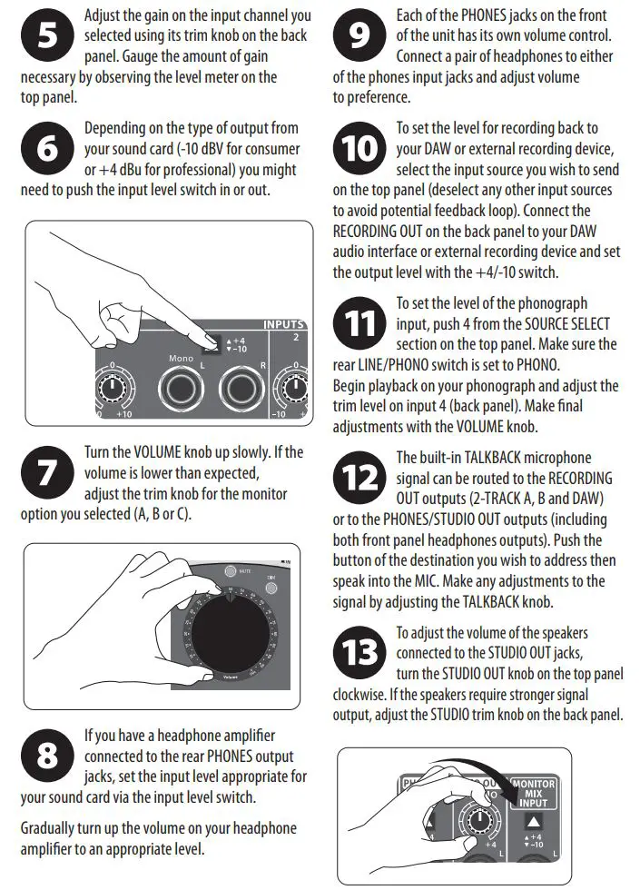 behringer CONTROL2USB High-End Studio Control with VCA Control and USB Audio Interface User Guide - XENYX CONTROL2USB Getting started