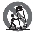 behringer CONTROL2USB High-End Studio Control with VCA Control and USB Audio Interface User Guide - use caution when moving the cart