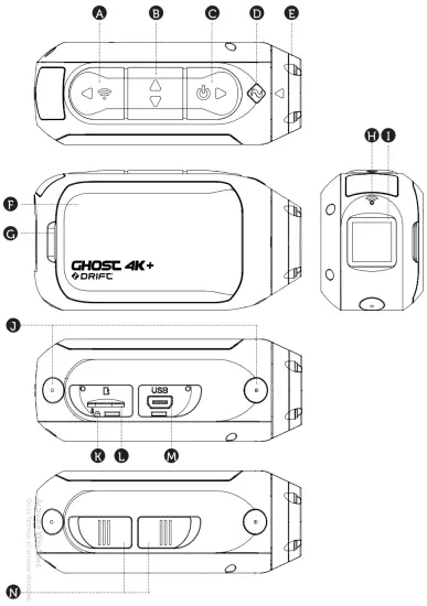 DRIFT 29343579 Ghost 4K Motorcycle Action Camera - overview