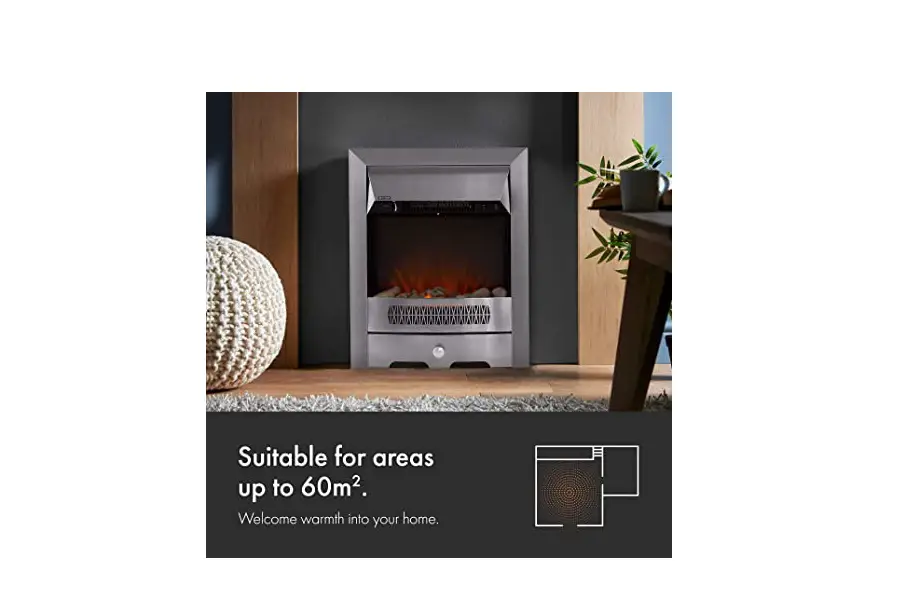 Vonhaus 2514087 2000w Brushed Steel Freestanding Fireplace Instruction Manual