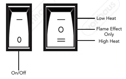 VonHaus-2514087-2000W Brushed Stee-Freestanding-Fireplace-FIG-4