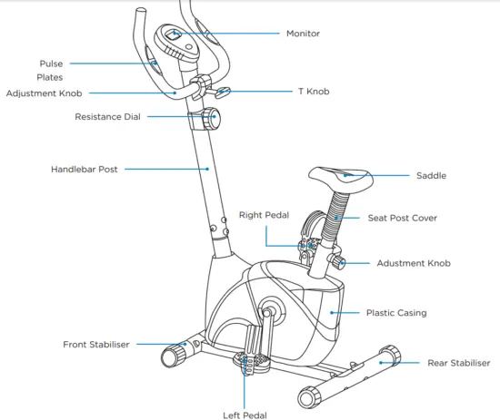 JLL JF100 Upright Exercise Bike - fig2