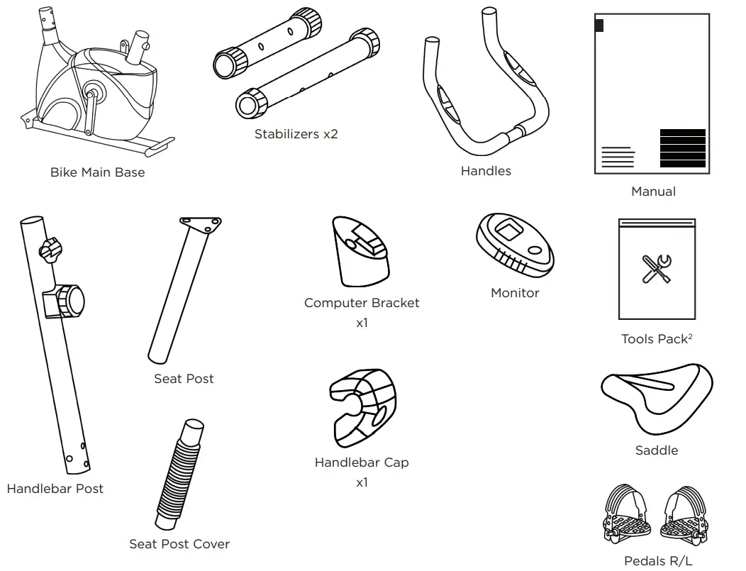 JLL JF100 Upright Exercise Bike - fig3