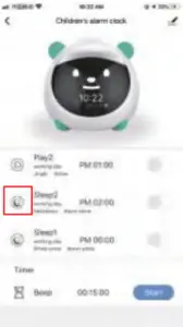 APP fall-asleep function 1