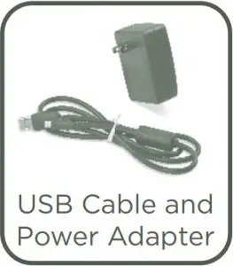 USB Cable and Power Adapter