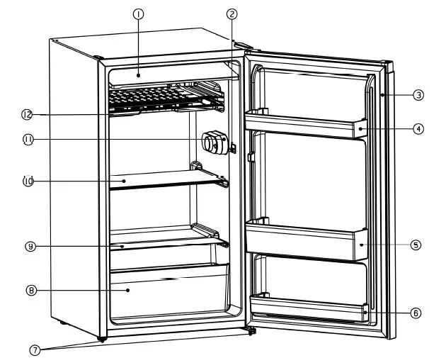 UNITED UND1194W Refrigerator 1