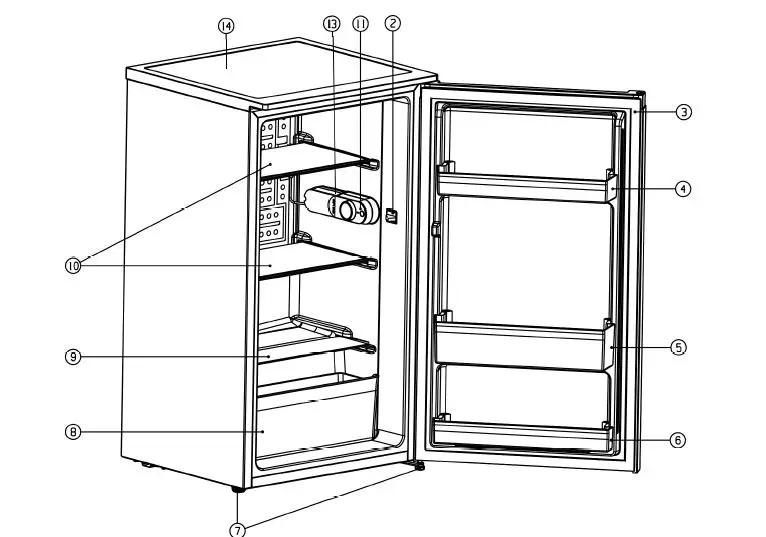 UNITED UND1194W Refrigerator 2
