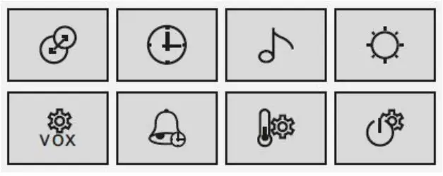 TOPCOM KS 262 Digital Baby Video Monitor - MENU OPTIONS