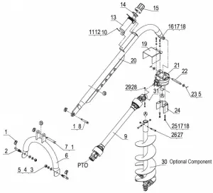 DIGGER PARTS DRAWING & PARTS LIST