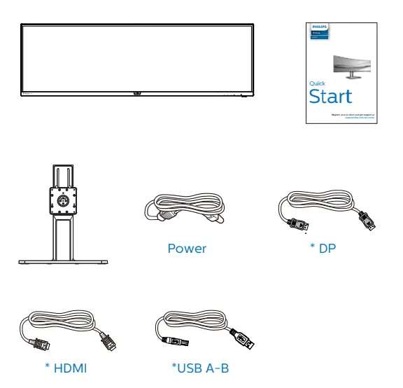 PHILIPS 498P9 Brilliance 32 9 SuperWide Curved LED Display Monitor - fig1