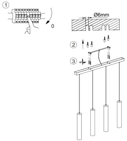 Paul Neuhaus 2204-22 ETON Pendant Light with 4 Lights - 1