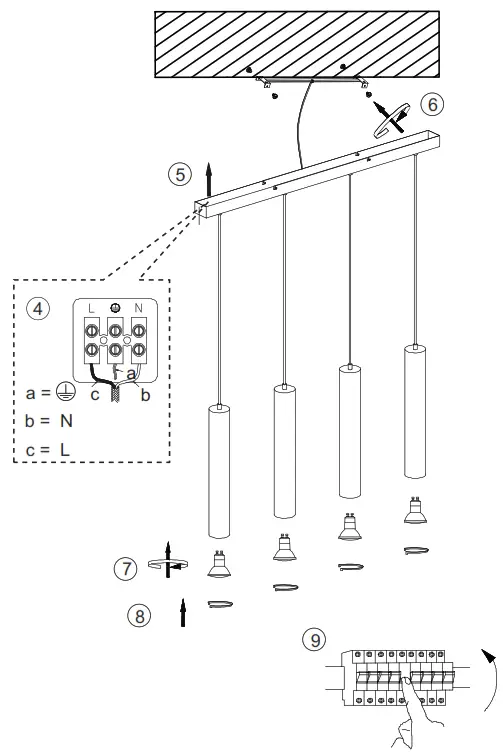 Paul Neuhaus 2204-22 ETON Pendant Light with 4 Lights - 2