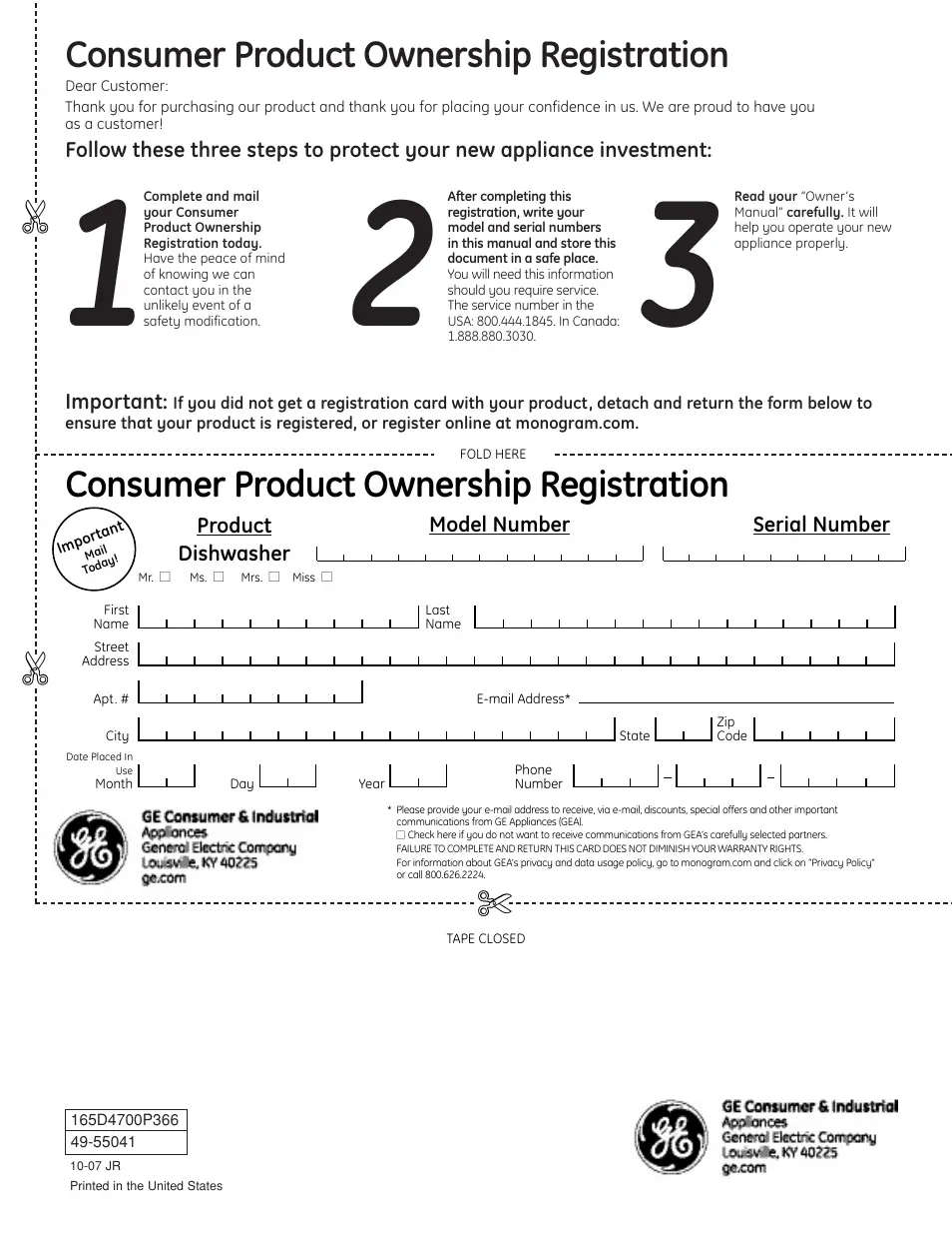 GE Appliances Washer Warranty product img