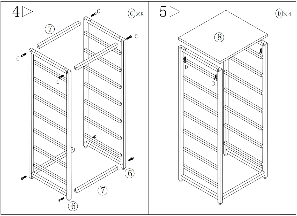 BYBLIGHT BB JW0328XF Eulas 7 Drawer Brown Chest of Drawers - Fig 4