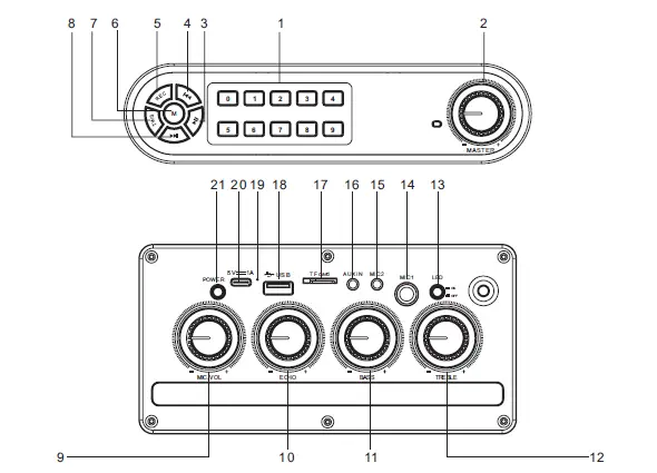 JYX-UHF-2-Karaoke-Machine-Two-Wireless-Microphones-Portable-Bluetooth-Speaker-fig--1