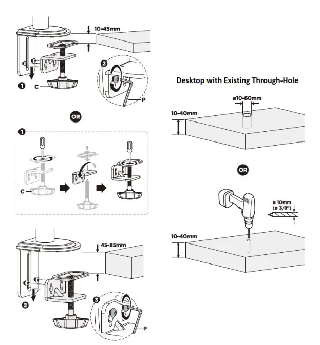 DIGITUS DA 90436 Universal Monitor Mount with Notebook Holder - fig20