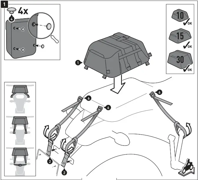 SW MOTECH BC SYS 00 002 15300 SysBag - fastening