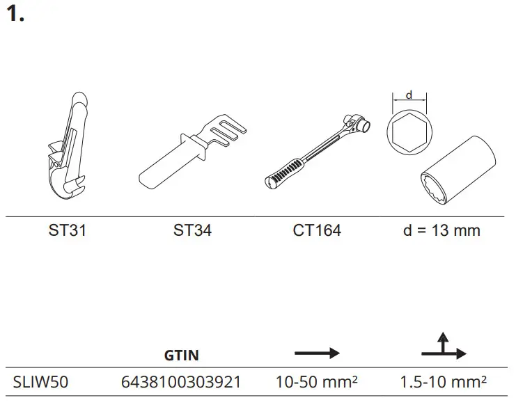 ENSTO SLIW50 Insulation Piercing Connector - Figure 1