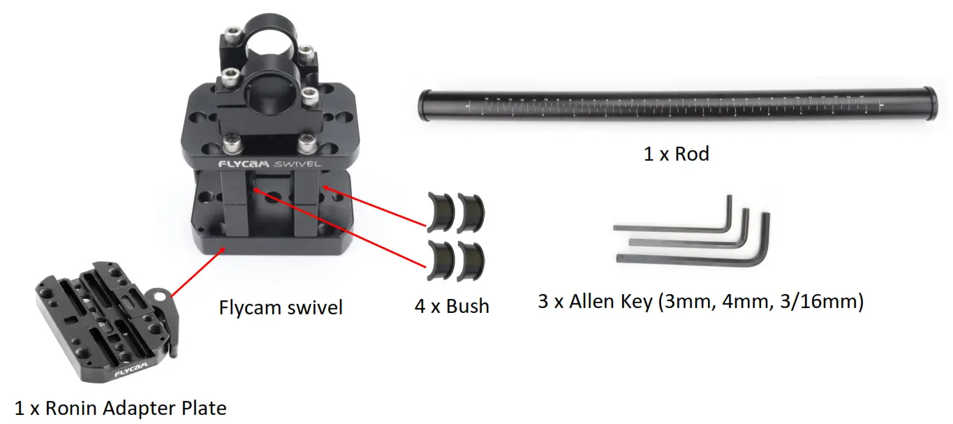 FLYCAM SW 015 00 Swivel Adapter Plate - Adapter