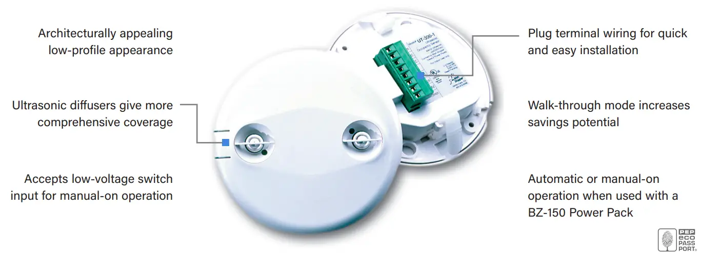legrand UT-300 Ultrasonic Low Voltage Ceiling Sensors - fig 1