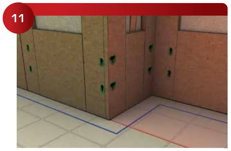 Star Hanger SYSTEM 100 Field Layout of Wall Panels - FIG 10