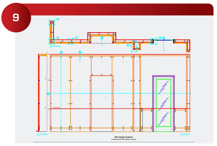 Star Hanger SYSTEM 100 Field Layout of Wall Panels - FIG 8