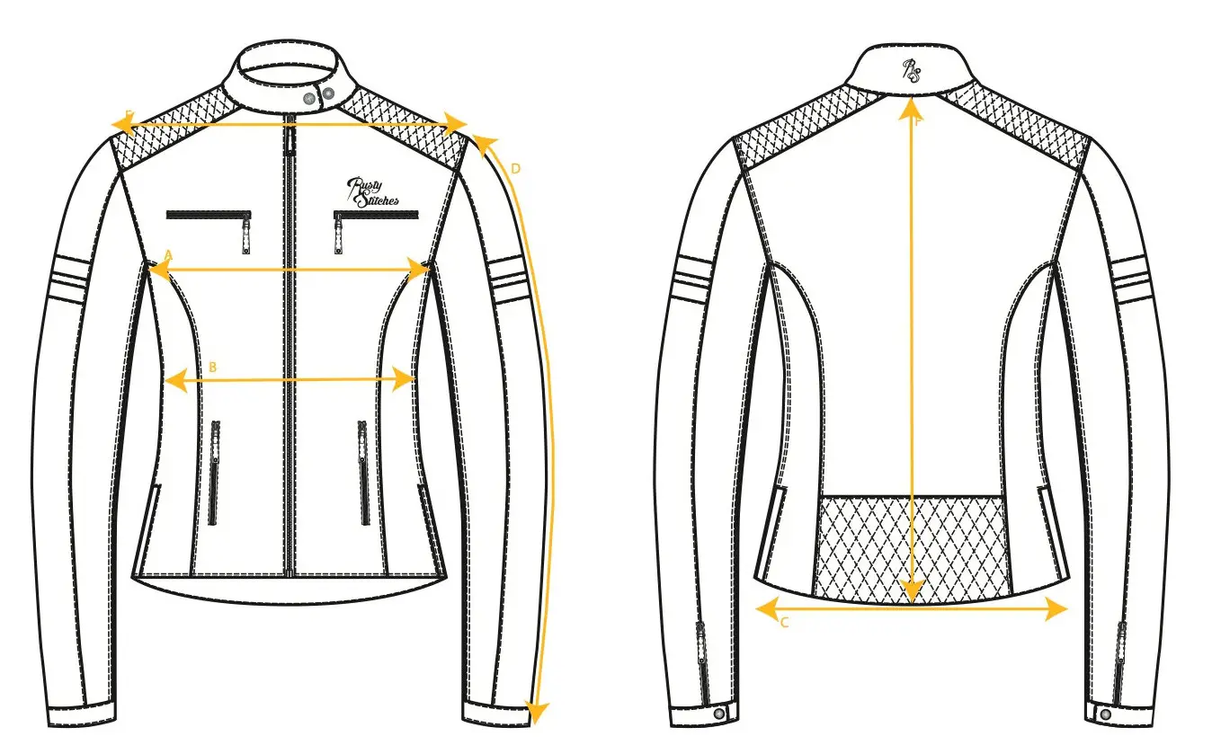 Rusty Stitches How to choose your Jacket size - Joyce