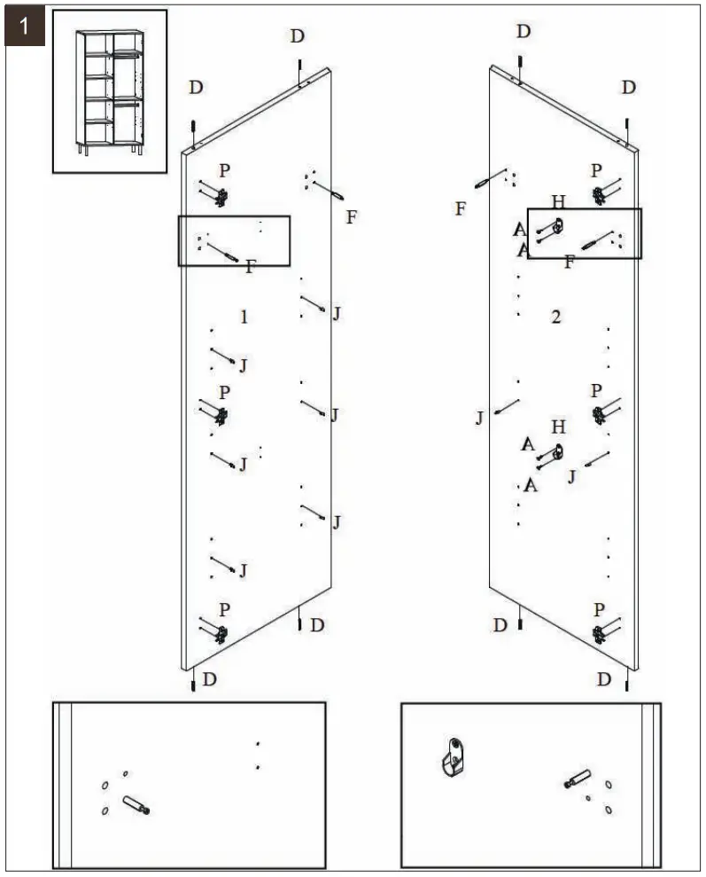 Quax MONO 54F03 0400x 2 Handle less Doors Chest - wardrobe