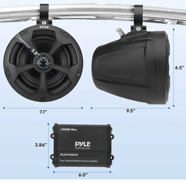 Pyle-PLUTV52CH-2-Channel-Outdoor-Marine-Waketower-Speakers-fig-1