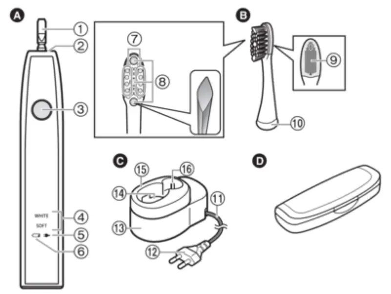 Panasonic EW DL82 Sonic Vibration Toothbrush - fig