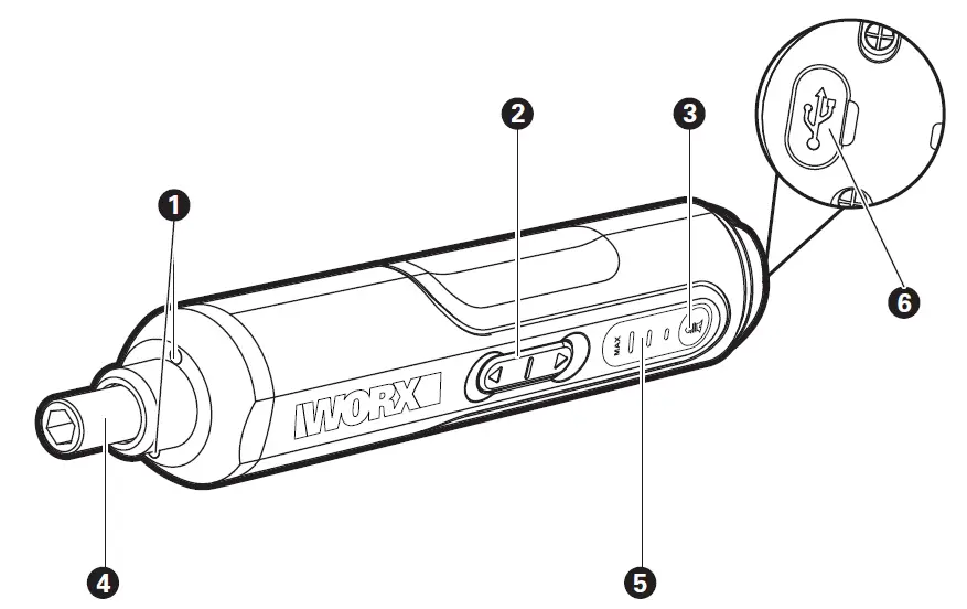 WORX WX240 Mini Electric Screwdriver 1