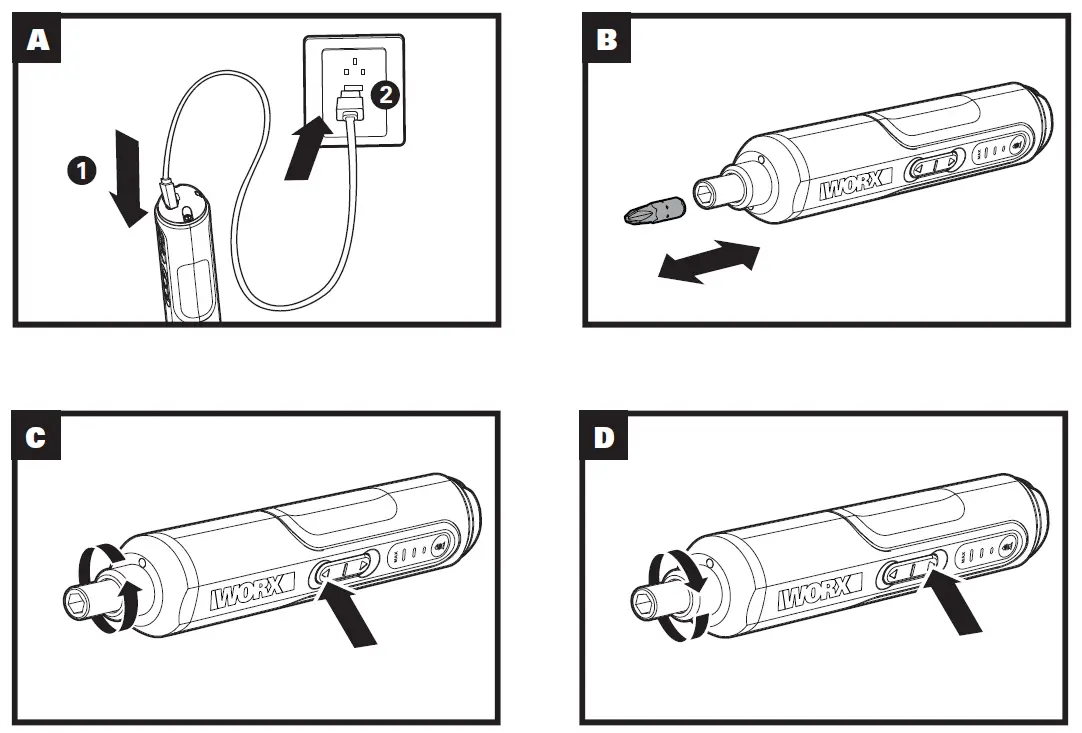 WORX WX240 Mini Electric Screwdriver 2