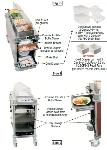 Cadco-CBC-HH-L7-Junior-Mobile-Buffet-Cart-3