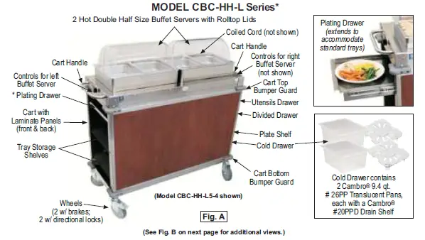 Cadco-CBC-HH-L7-Junior-Mobile-Buffet-Cart-5