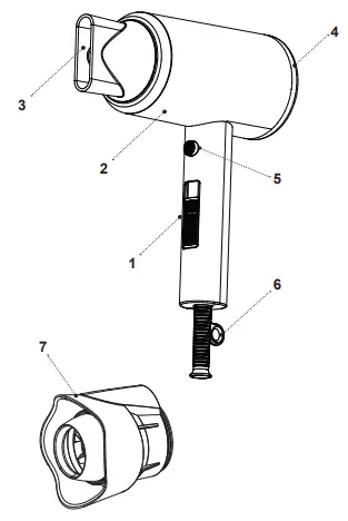 BRAYER BR3022 Household Appliances Hair Dryer  Description