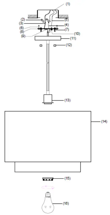 TREND BP7139 Brella 1 Light Drum Pendant - Overview