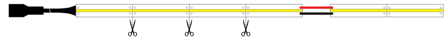 lyyt 24V Seamless COB LED Strip 5m - Figure 1