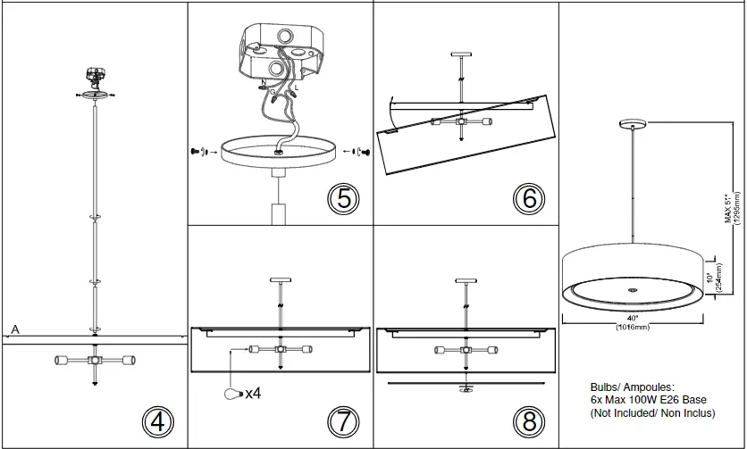 Dainolite-POR-406P-MB-WH-Porscha-6-Light-White-Modern-Contemporary-Drum-Pendant-Light-fig-3