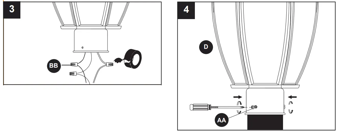 allen roth KDN1802A 21.63 Inch Matte Black Traditional Light Post Lantern - FIG 7