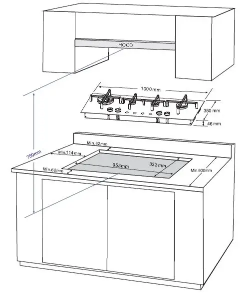 caple C7011G Low Profile Gas Hob-6