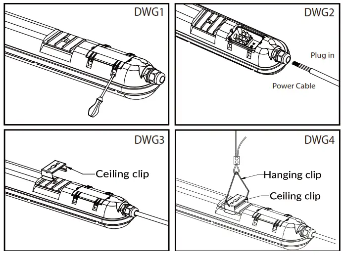 V-TAC VT-6048 LED Waterproof Lamp - INSTALLATION DIAGRAM