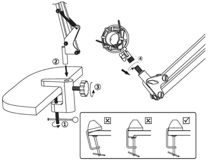 Install stand on table