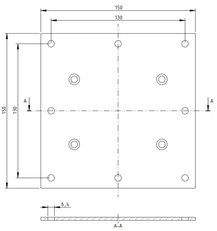ADICOS HOTSPOT-X22 IR-Temperature Detector Instruction Manual - ADICOS Mounting Plate