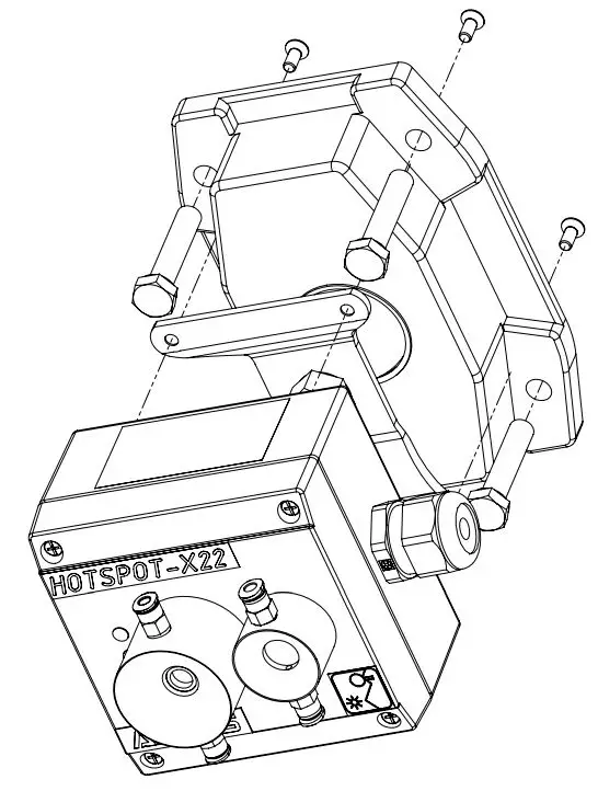 ADICOS HOTSPOT-X22 IR-Temperature Detector Instruction Manual - Mounting on Mounting Bracket