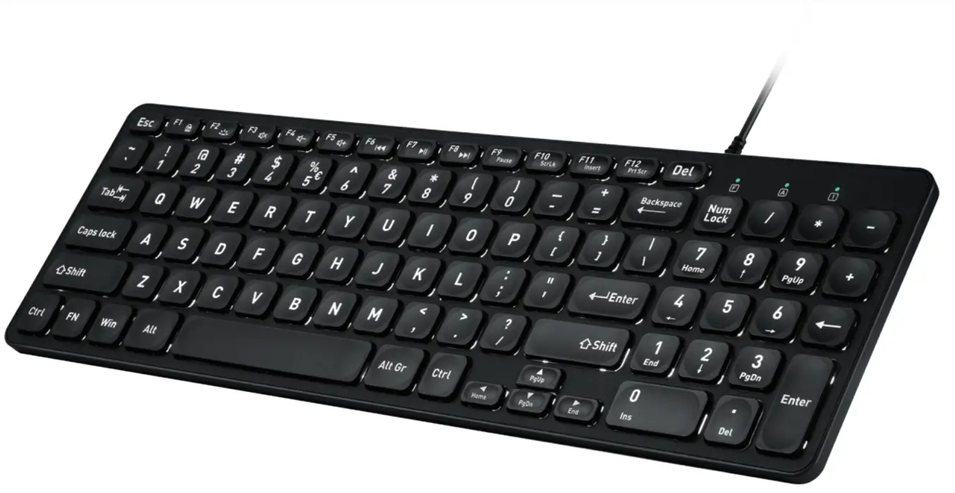 perixx PERIBOARD-333 Wired Compact Scissor-swtich Backlit Keyboard