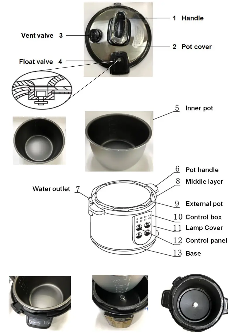 PowerPac PPC611 Electric Pressure Cooker - fig 1