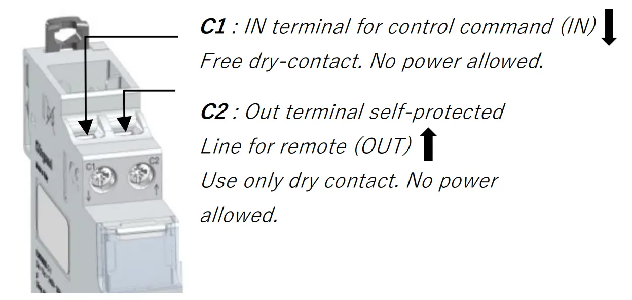 Wiring of the upstream terminals