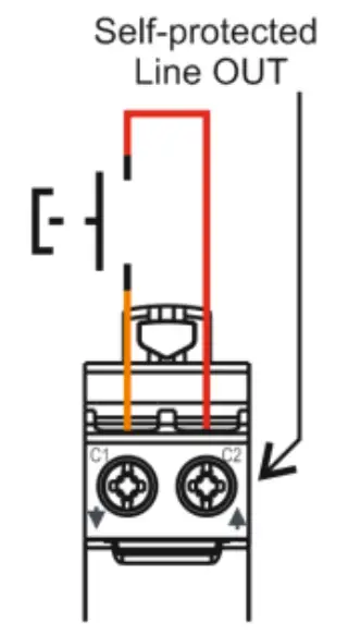 Wiring of the upstream terminals