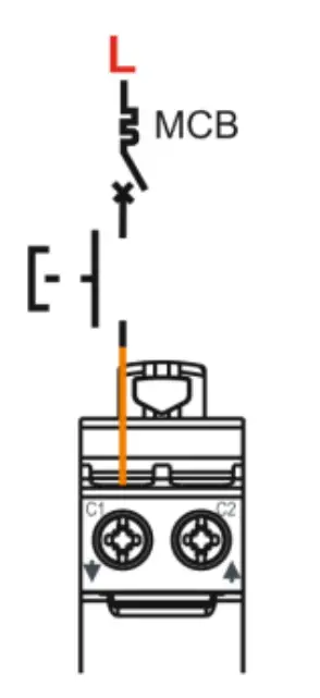 Wiring of the upstream terminals