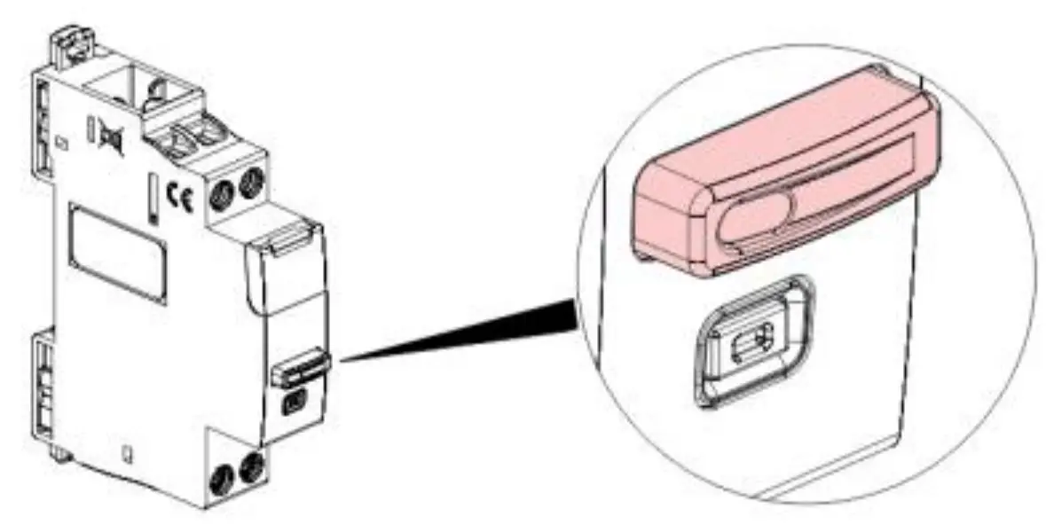 Visualization of the operating mode of the device and contacts
